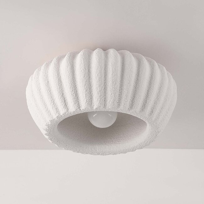 Plafonnier Wabi Sabi Kagei - blanc à effet pierre