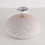 Plafonnier Wabi Sabi Zenro - terrazzo blanc et détail or rose