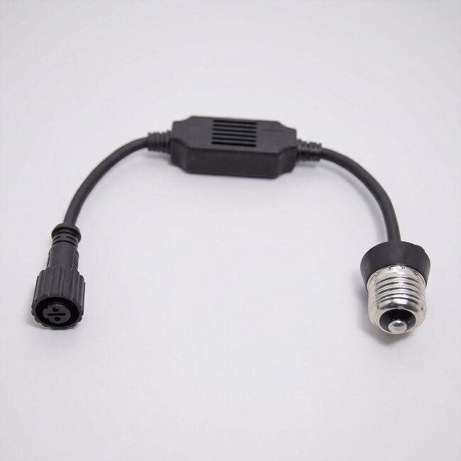 Adaptateur de couplage E27 noir – pour connector une guirlande lumineuse à des lumières de Noël