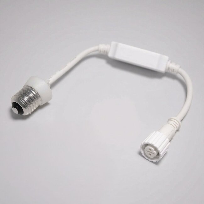 Adaptateur de couplage E27 blanc – pour connector une guirlande lumineuse à des lumières de Noël