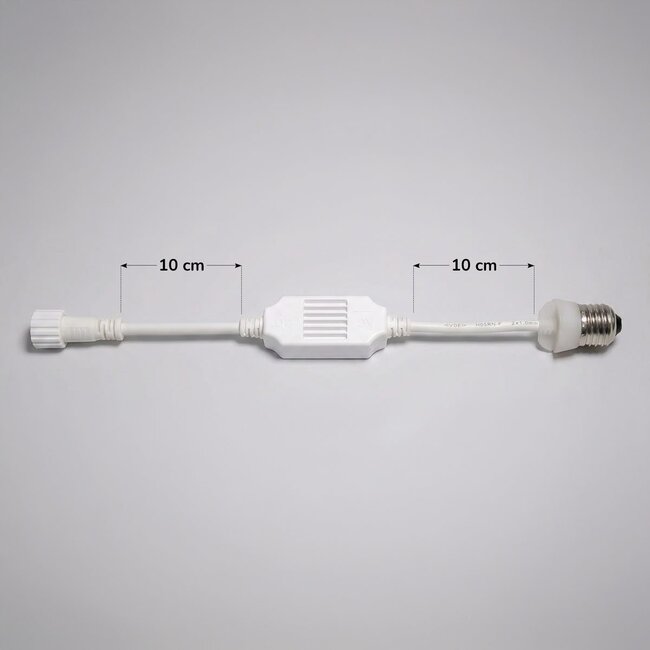 Adaptateur de raccordement E27 blanc pour éclairage de Noël