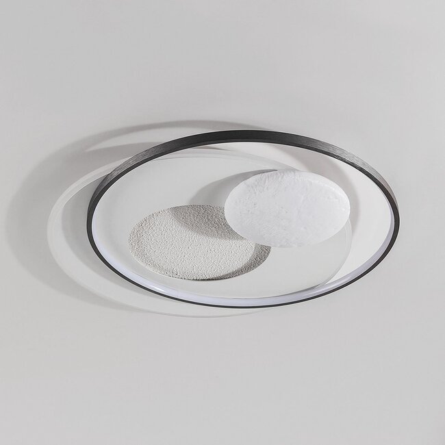 Plafonnier Eclipse dimmable à 3 étapes LED - blanc et gris