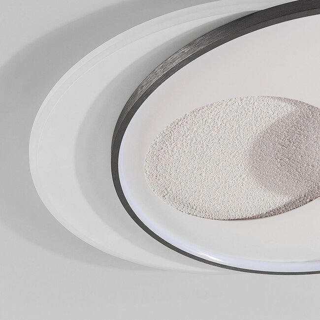Plafonnier Eclipse dimmable à 3 étapes LED - blanc et gris
