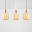 Suspension Syvra 3 lumières en lin taupe