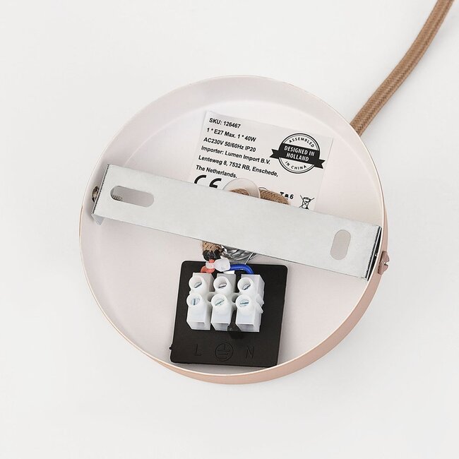 Suspension Tayra en tissu - taupe