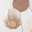 Suspension Fynra 3 lumières en lin taupe