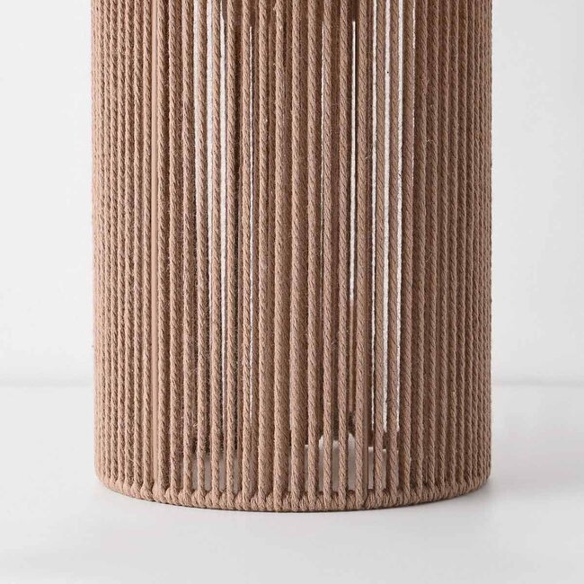 Lampe de table Rilva en corde de coton naturelle