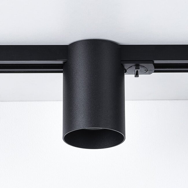 Spot sur rail monophasé Zylox en noir