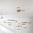 Lampe suspendue design Seluna avec trois anneaux à 3 niveaux de gradation