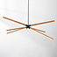 Suspension design Stellar avec LED dimmable à 3 niveaux - aspect bois