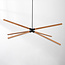 Suspension design Stellar avec LED dimmable à 3 niveaux - aspect bois