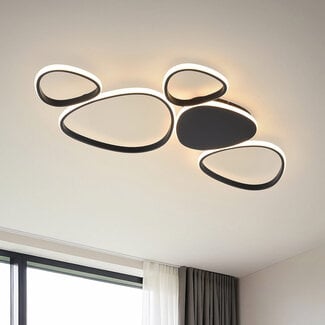Plafonnier design Zinara, intensité variable 3 niveaux - noir