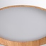 Plafonnier LED Larios, variateur à 3 niveaux Ø39 cm - blanc, accent bois