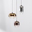 Suspension Kafei 3 lumières - verre doré, fumé, cuivré, variateur à 3 niveaux