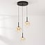 Suspension moderne Drop - verre ambré, LED intégrée, variateur à 3 niveaux