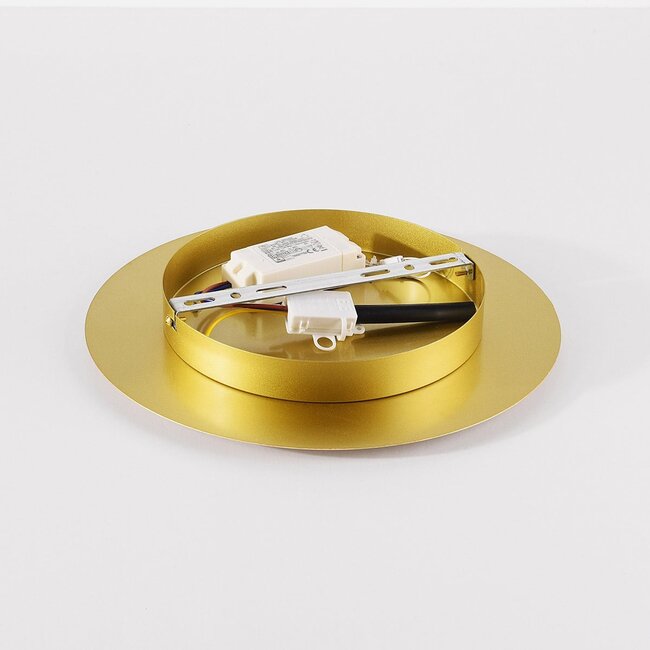 Plafonnier Cercyl Ø30 cm - effet feuille d'or, LED variateur à 3 niveaux
