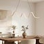 Suspension design dimmable à 3 étapes Ariana en beige chaud avec éclairage LED ondulé