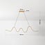 Suspension design dimmable à 3 étapes Ariana en beige chaud avec éclairage LED ondulé