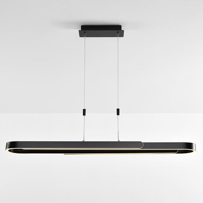 Suspension Lilia - noir avec LED à intensité variable sur 3 niveaux