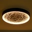 Plafonnier 3 lumières Cercul dimmable - effet pierre noir et gris Ø40, 18W