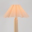 Lampadaire Maude à abat-jour en lin plissé beige
