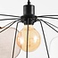 Suspension Zandor en tissu taupe, ocre, blanc et gris clair