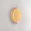 Applique Kiro à LED intégrée et travertin (pierre naturelle) en doré et beige sable