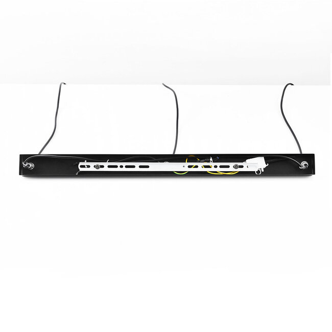 Suspension Naki 3 lumières avec travertin (pierre naturelle) et verre ambré