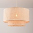 Suspension Cavallo 2 couches avec abat-jour en lin - beige