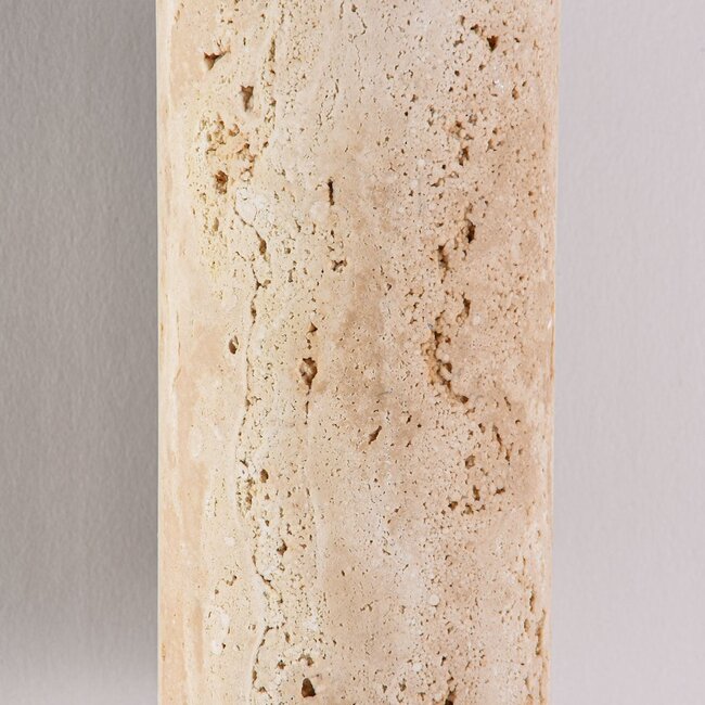 Applique murale Raxon avec travertin (pierre naturelle) et aspect bois
