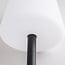 Lampe de table solaire Lucen à pied en métal, LED intégrée
