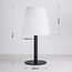 Lampe de table solaire Lucen à pied en métal, LED intégrée