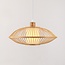 Suspension Levra en bambou à diffuseur en lin naturel