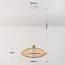 Suspension Levra en bambou à diffuseur en lin naturel