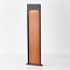 Borne d'extérieur Maxim à LED intégrée en anthracite et aspect bois
