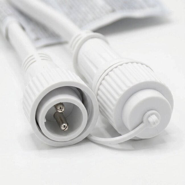 Intermédiaire de rallonge pour guirlande guinguette raccordable en blanc