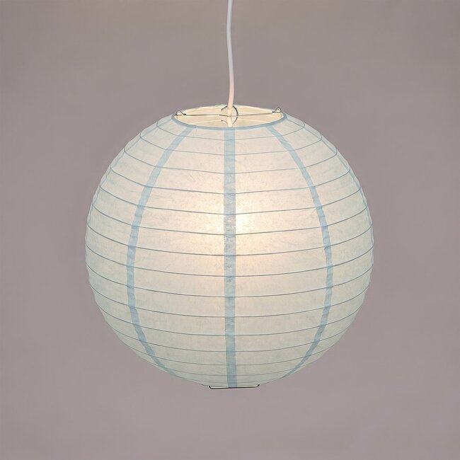 Lampion en nylon bleu clair pour l'extérieur