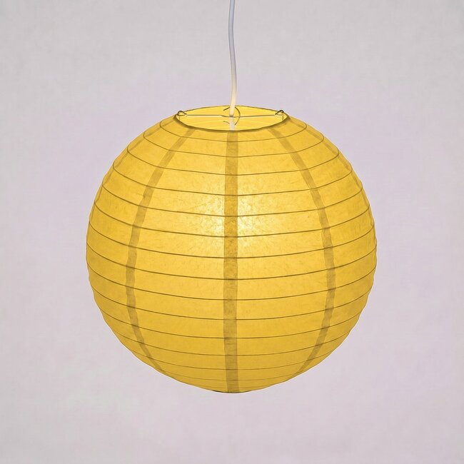 Lampion en nylon jaune pour l'extérieur