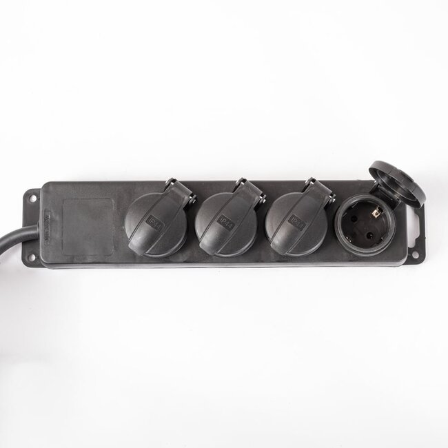Prise multiple professionnelle pour l'extérieur IP44 avec 3x2,5mm² d'épaisseur de cordon
