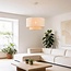 Suspension Cavallo 2 couches avec abat-jour en lin - beige