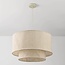 Suspension Cavallo 2 couches avec abat-jour en lin - beige