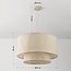 Suspension Cavallo 2 couches avec abat-jour en lin - beige