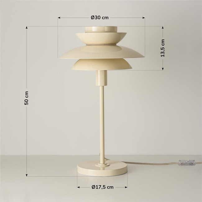 Lampe de table Auryn - beige brillant