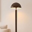 Lampadaire champignon Alexi en métal brun
