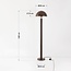 Lampadaire champignon Alexi en métal brun