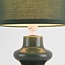 Lampe de table Loya en céramique à abat-jour en tissu vert