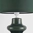 Lampe de table Loya en céramique à abat-jour en tissu vert