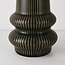 Lampe de table Ayra en céramique anthracite à abat-jour en tissu beige
