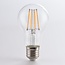 Ampoule LED à filament E27 avec capteur crépusculaire 4,5 W, transparente, 2700 K, Ø60 mm