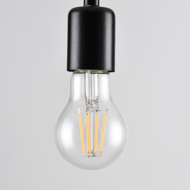 Ampoule LED à filament E27 avec capteur crépusculaire 4,5 W, transparente, 2700 K, Ø60 mm